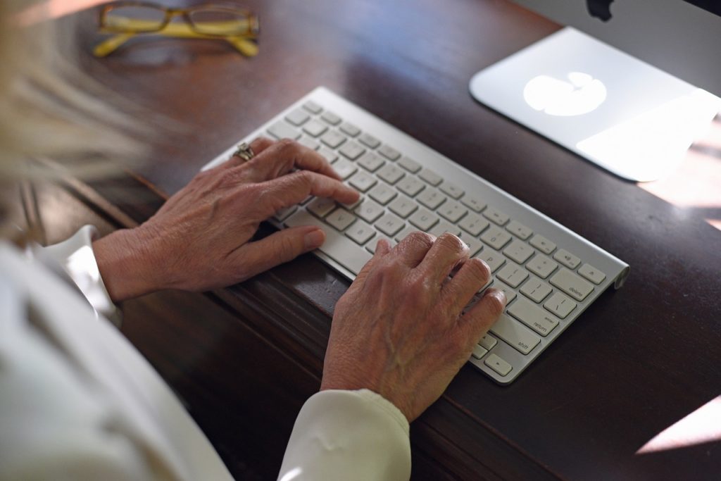 man using a computer